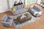 Living Room Sofa Set Linen Upholstered Couch Furniture for Home or Office (1+2+3 Seat)