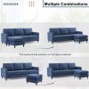 Orisfur. Reversible Sectional Sofa with Handy Side Pocket; Living Room L-Shape 3-Seater Couch with Modern Linen Fabric for Small Space