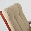 Straight-forward rustic style rocking chair with ottoman for nursing and relaxing