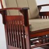 Straight-forward rustic style rocking chair with ottoman for nursing and relaxing