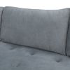 Sectional Sofa with Two Pillows; L-Shape Upholstered Couch with Modern Elegant Velvet for Living Room Apartment
