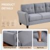 Living Room Sofa Set Linen Upholstered Couch Furniture for Home or Office (1+2+3 Seat)
