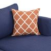 84.65" Modern Upholstered L-Shape Sofa Couch with Chaise and 2 Pillows; 3-Seater Couch with rubber wood legs for Living Room; Apartment; Small Space