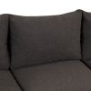 84.65" Modern Upholstered L-Shape Sofa Couch with Chaise and 2 Pillows; 3-Seater Couch with rubber wood legs for Living Room; Apartment; Small Space