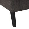 84.65" Modern Upholstered L-Shape Sofa Couch with Chaise and 2 Pillows; 3-Seater Couch with rubber wood legs for Living Room; Apartment; Small Space