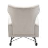 Velvet Nursery Rocking Chair; Accent Rocking Chair with with Solid Metal Legs; Upholstered Comfy Glider Rocker for Reading; Bedroom and Living Room