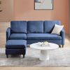 Orisfur. Reversible Sectional Sofa with Handy Side Pocket; Living Room L-Shape 3-Seater Couch with Modern Linen Fabric for Small Space