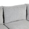 84.65" Modern Upholstered L-Shape Sofa Couch with Chaise and 2 Pillows; 3-Seater Couch with rubber wood legs for Living Room; Apartment; Small Space