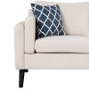 84.65" Modern Upholstered L-Shape Sofa Couch with Chaise and 2 Pillows; 3-Seater Couch with rubber wood legs for Living Room; Apartment; Small Space