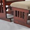 Straight-forward rustic style rocking chair with ottoman for nursing and relaxing