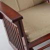 Straight-forward rustic style rocking chair with ottoman for nursing and relaxing